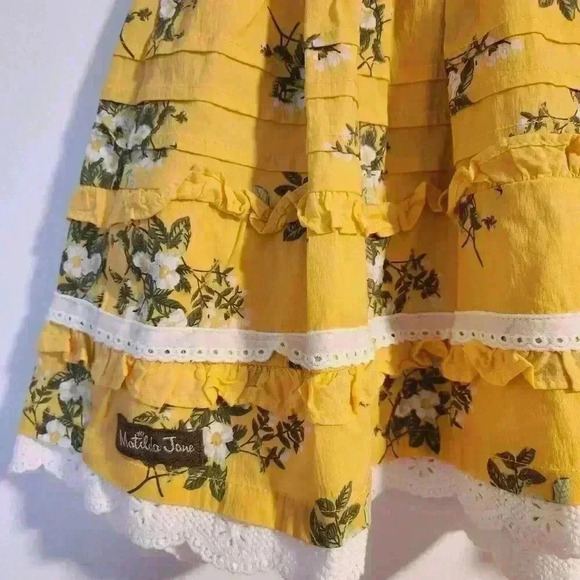 Matilda Jane Yellow Floral Eyelet Stay Golden Dress 2years GIRLS - Picture 5 of 5